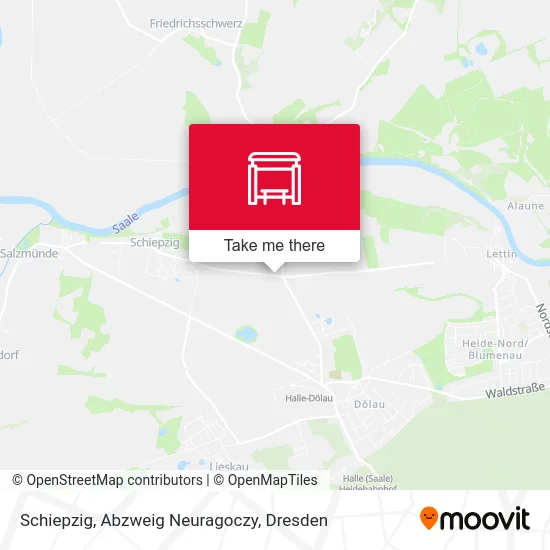 Карта Schiepzig, Abzweig Neuragoczy