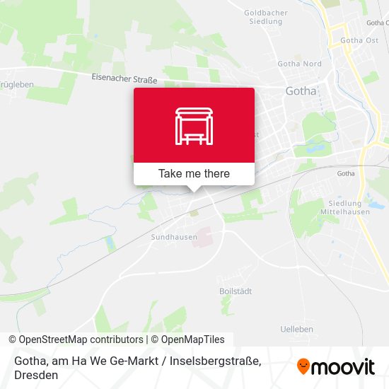 Карта Gotha, am Ha We Ge-Markt / Inselsbergstraße
