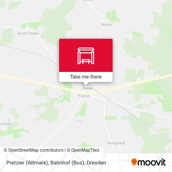 Карта Pretzier (Altmark), Bahnhof (Bus)
