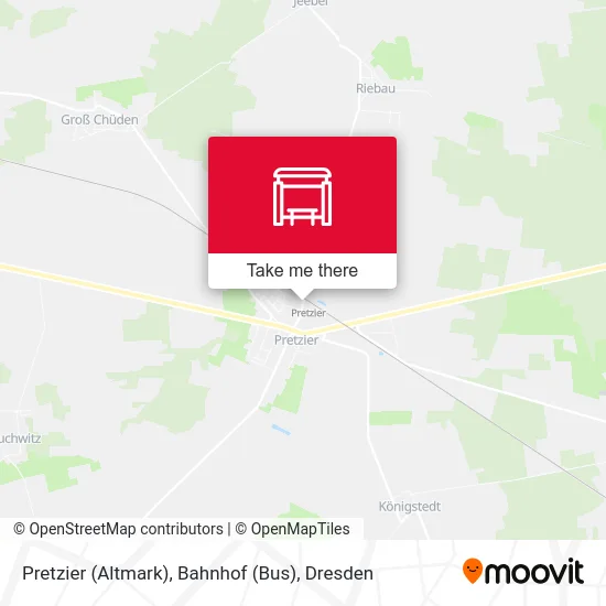 Карта Pretzier (Altmark), Bahnhof (Bus)