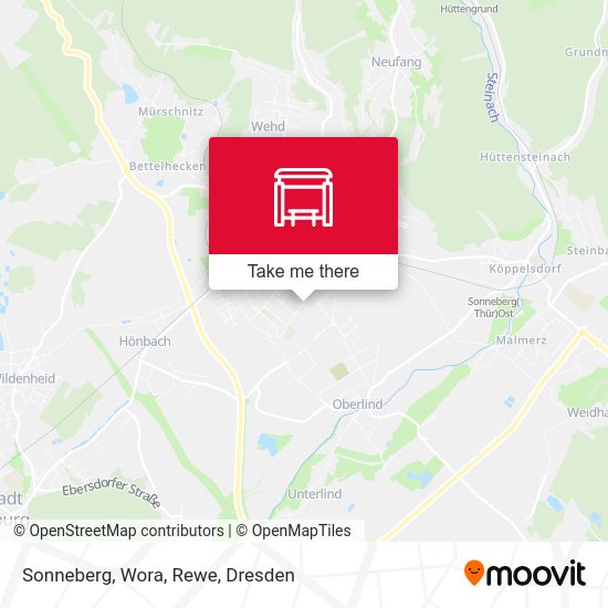 Карта Sonneberg, Wora, Rewe