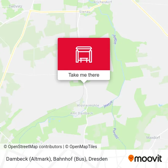 Карта Dambeck (Altmark), Bahnhof (Bus)