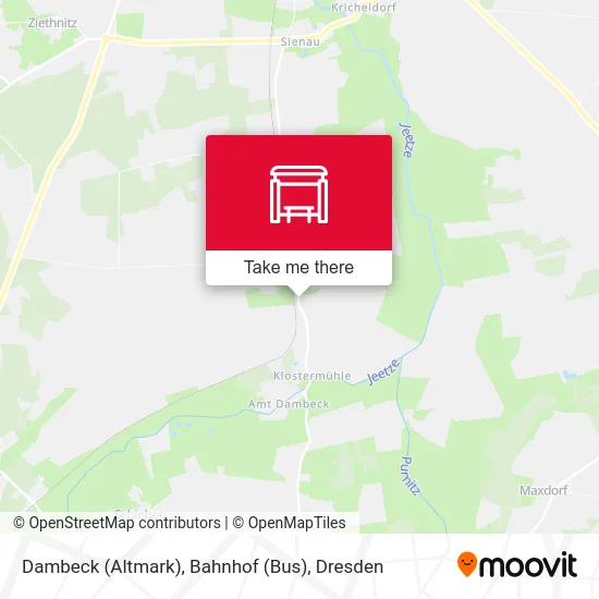 Карта Dambeck (Altmark), Bahnhof (Bus)