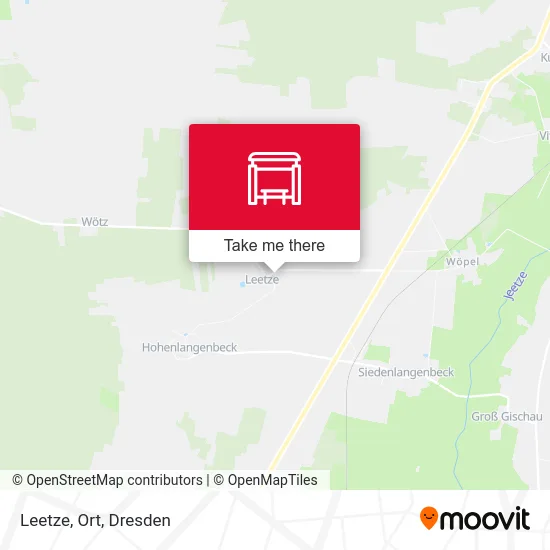 Карта Leetze, Ort