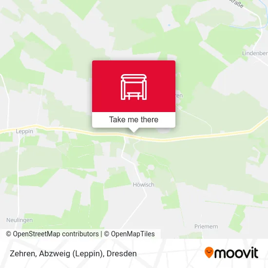 Карта Zehren, Abzweig (Leppin)