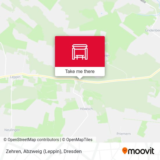Карта Zehren, Abzweig (Leppin)