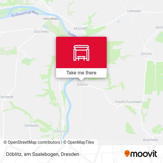 Карта Döblitz, am Saalebogen