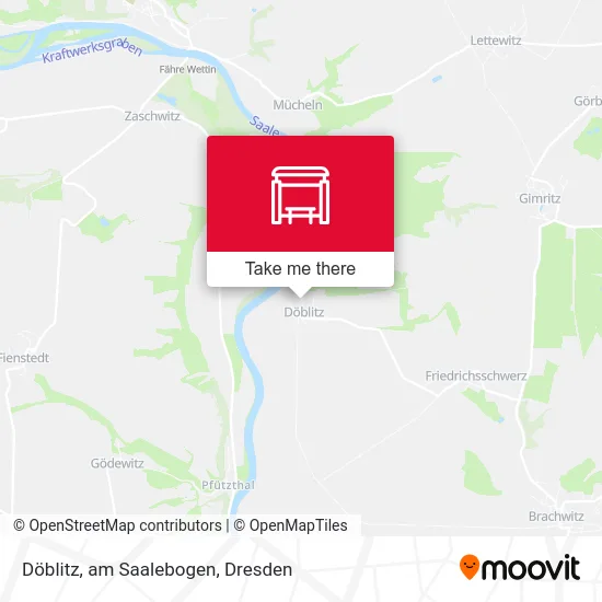 Карта Döblitz, am Saalebogen