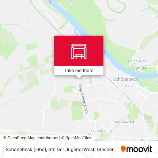 Карта Schönebeck (Elbe), Str. Der Jugend / West