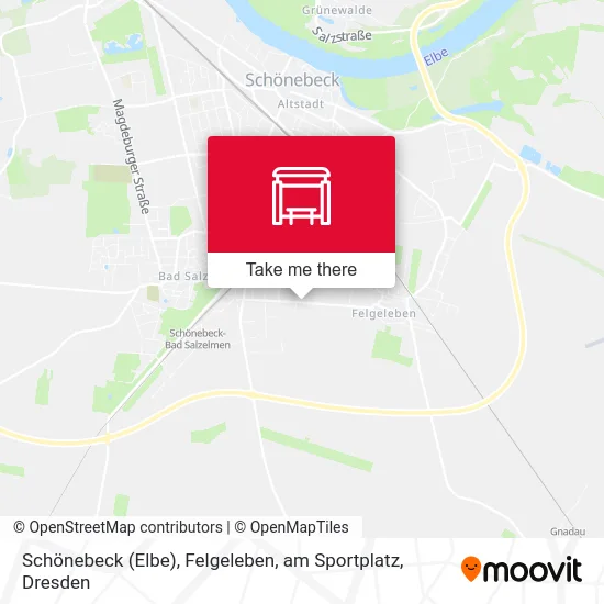 Карта Schönebeck (Elbe), Felgeleben, am Sportplatz