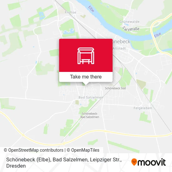 Карта Schönebeck (Elbe), Bad Salzelmen, Leipziger Str.