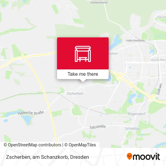 Карта Zscherben, am Schanzkorb