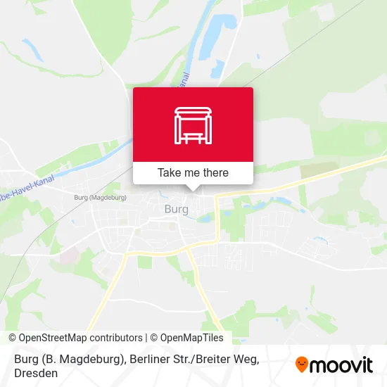 Карта Burg (B. Magdeburg), Berliner Str. / Breiter Weg