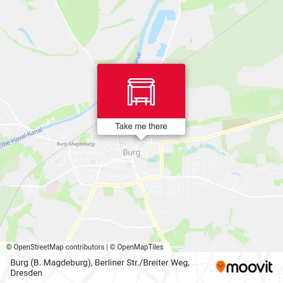 Карта Burg (B. Magdeburg), Berliner Str. / Breiter Weg