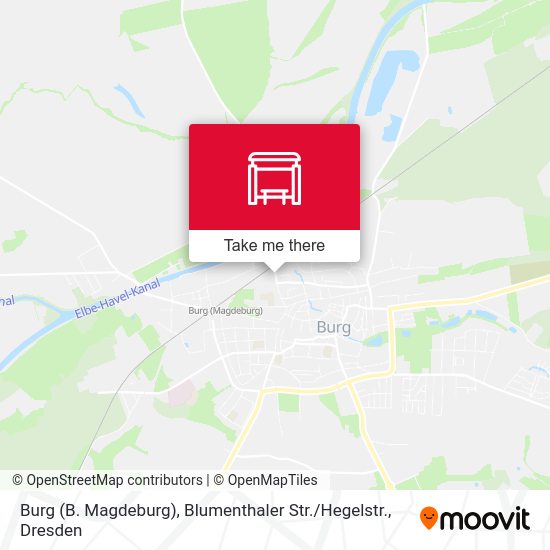 Карта Burg (B. Magdeburg), Blumenthaler Str. / Hegelstr.