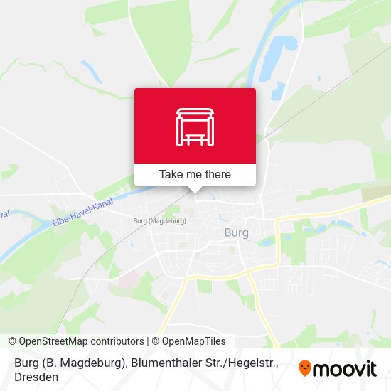 Карта Burg (B. Magdeburg), Blumenthaler Str. / Hegelstr.