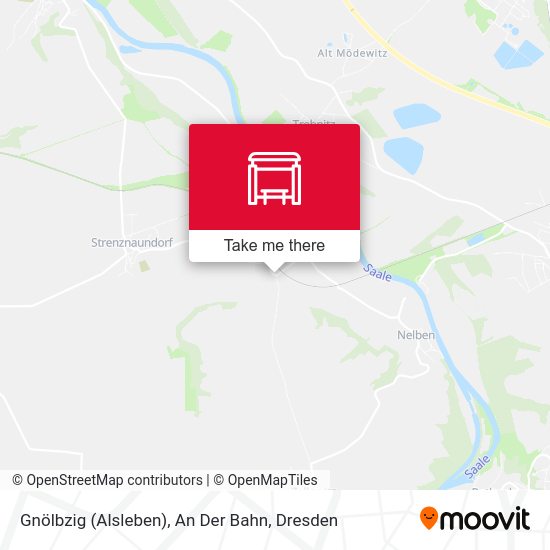Карта Gnölbzig (Alsleben), An Der Bahn