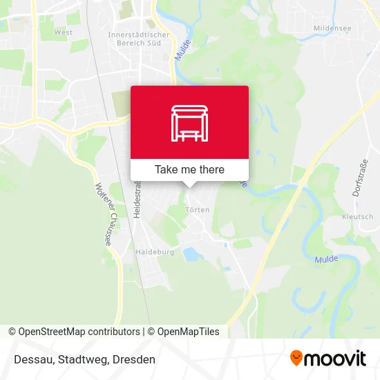 Карта Dessau, Stadtweg