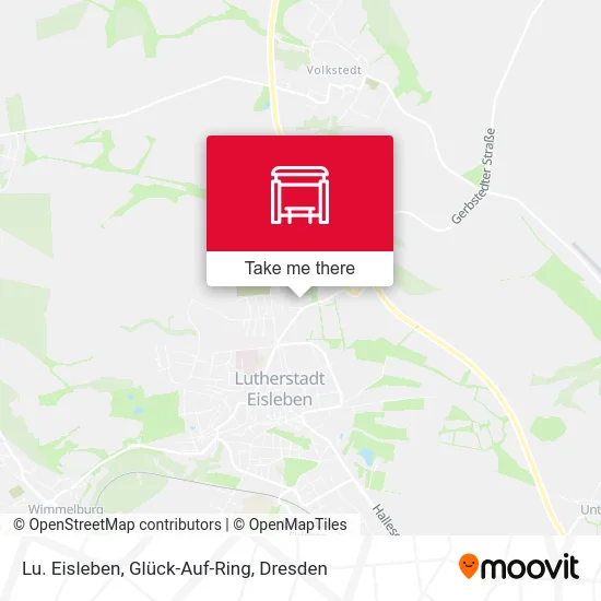 Карта Lu. Eisleben, Glück-Auf-Ring