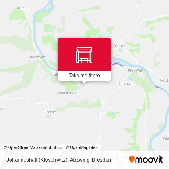 Карта Johannashall (Kloschwitz), Abzweig