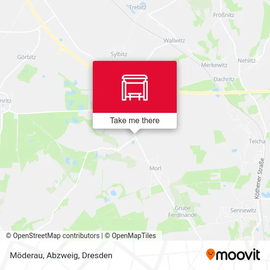 Карта Möderau, Abzweig