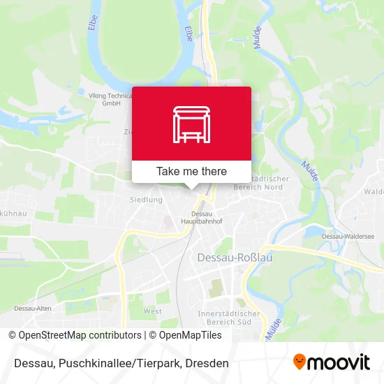 Карта Dessau, Puschkinallee/Tierpark