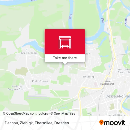 Карта Dessau, Ziebigk, Ebertallee