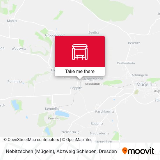 Карта Nebitzschen (Mügeln), Abzweig Schleben