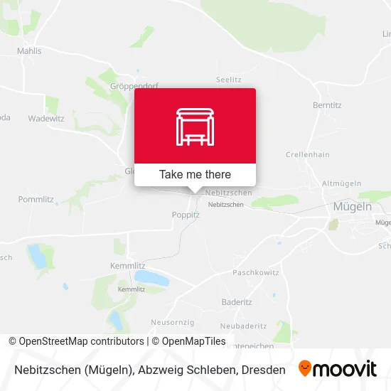 Карта Nebitzschen (Mügeln), Abzweig Schleben