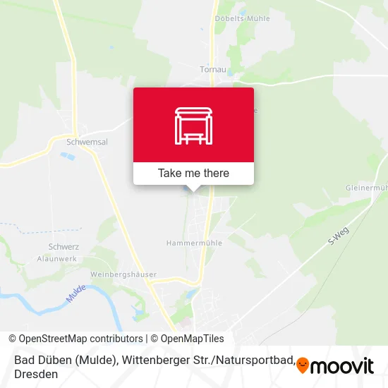 Карта Bad Düben (Mulde), Wittenberger Str. / Natursportbad
