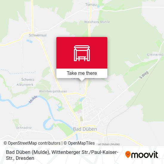 Карта Bad Düben (Mulde), Wittenberger Str. / Paul-Kaiser-Str.