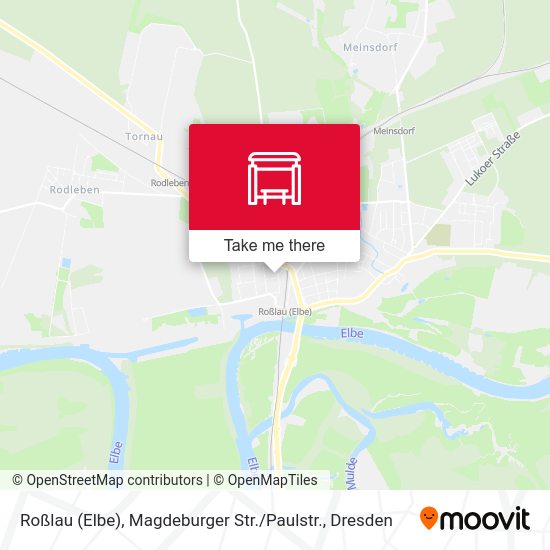 Карта Roßlau (Elbe), Magdeburger Str. / Paulstr.