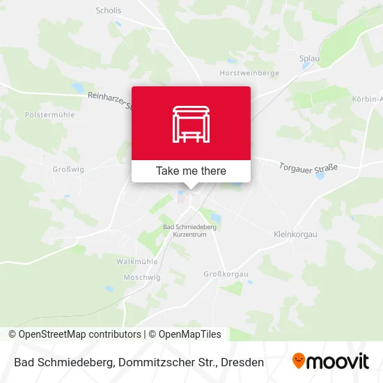 Карта Bad Schmiedeberg, Dommitzscher Str.