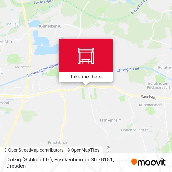Карта Dölzig (Schkeuditz), Frankenheimer Str. / B181