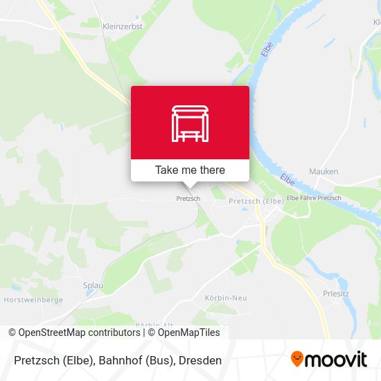 Карта Pretzsch (Elbe), Bahnhof (Bus)