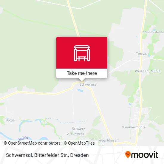 Карта Schwemsal, Bitterfelder Str.