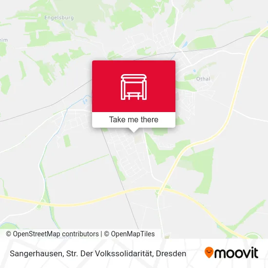 Карта Sangerhausen, Str. Der Volkssolidarität