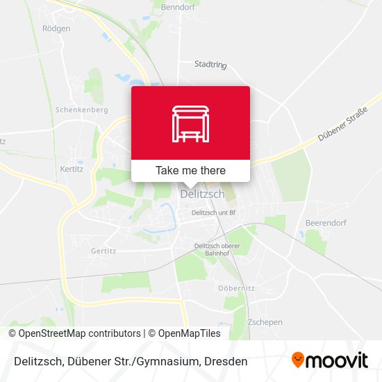 Карта Delitzsch, Dübener Str. / Gymnasium