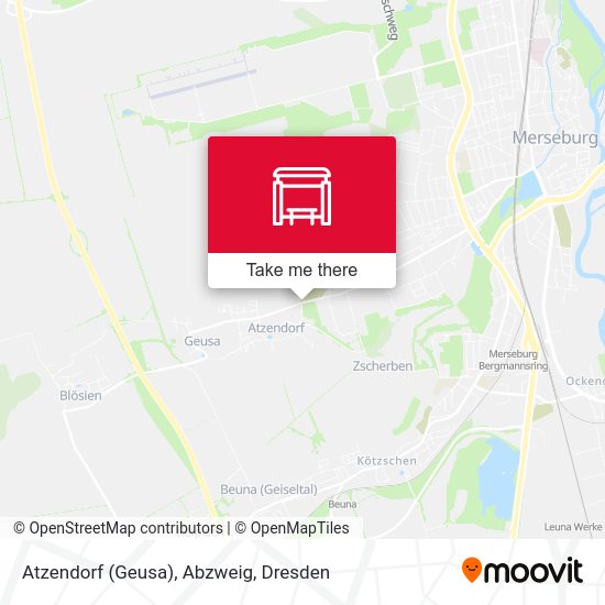 Карта Atzendorf (Geusa), Abzweig