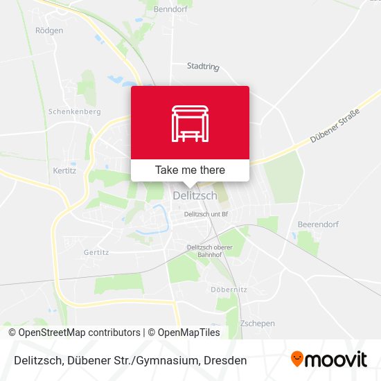 Карта Delitzsch, Dübener Str. / Gymnasium