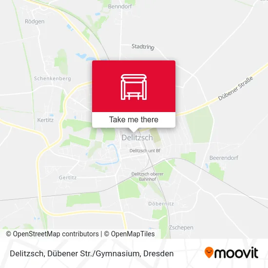 Карта Delitzsch, Dübener Str. / Gymnasium