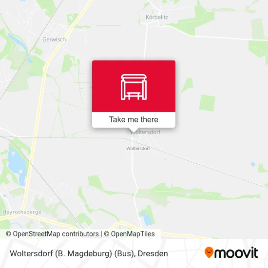 Карта Woltersdorf (B. Magdeburg) (Bus)