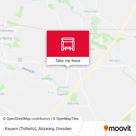 Карта Kauern (Tollwitz), Abzweig