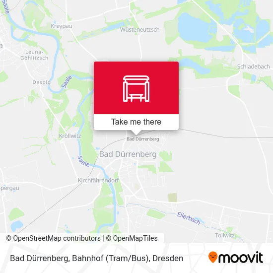 Карта Bad Dürrenberg, Bahnhof (Tram / Bus)