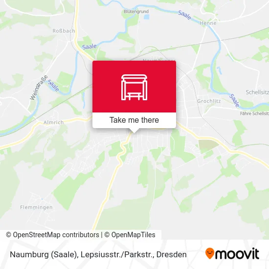 Карта Naumburg (Saale), Lepsiusstr. / Parkstr.