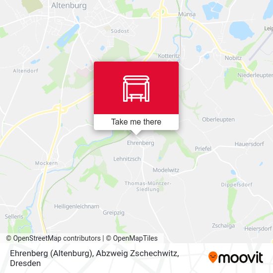 Карта Ehrenberg (Altenburg), Abzweig Zschechwitz