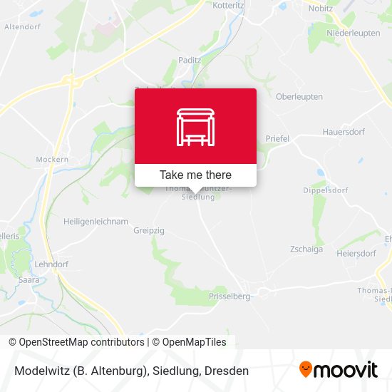 Карта Modelwitz (B. Altenburg), Siedlung