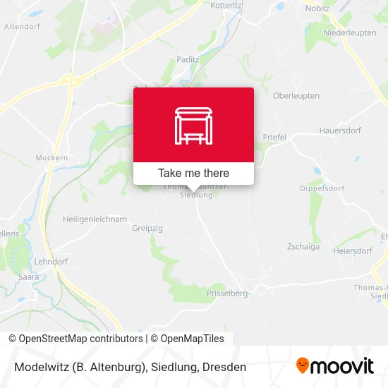 Карта Modelwitz (B. Altenburg), Siedlung