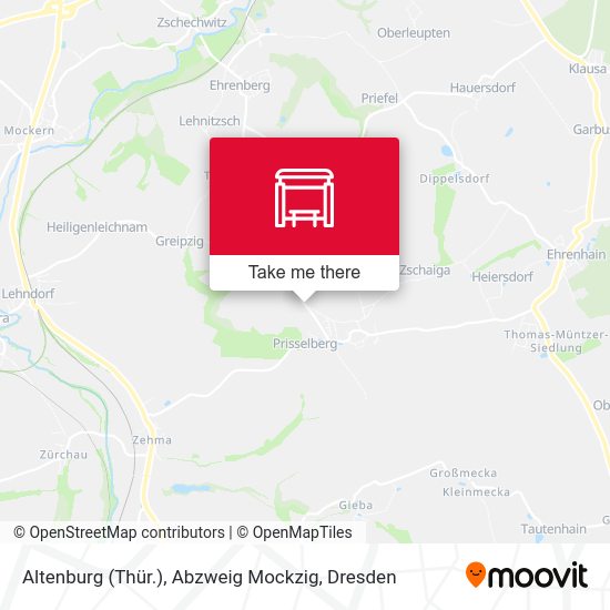 Карта Altenburg (Thür.), Abzweig Mockzig
