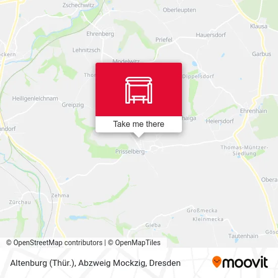Карта Altenburg (Thür.), Abzweig Mockzig